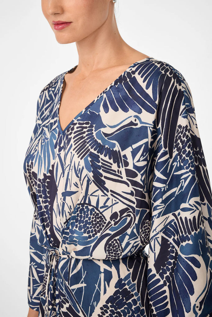 Topspin Short-Sleeve Midi Dress - Tsuru