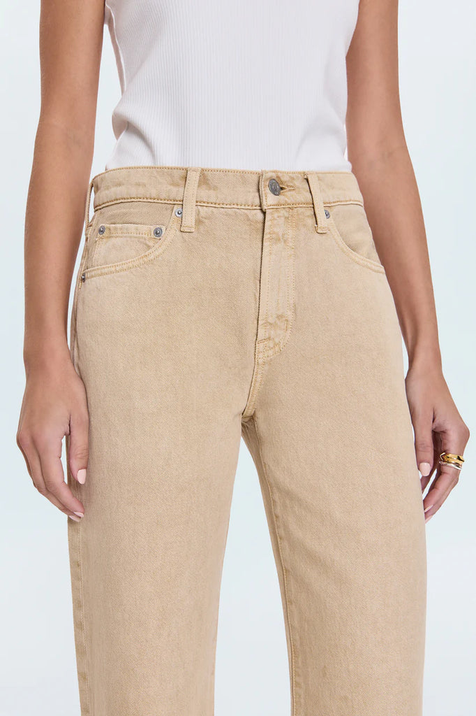 Lexi Mid Rise Bowed Straight Jean