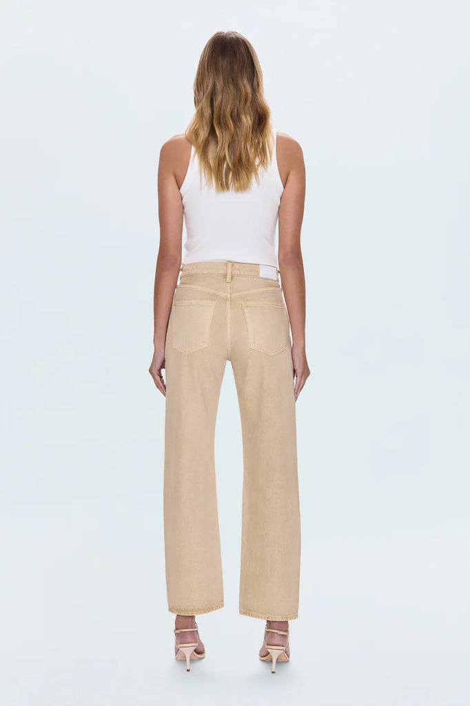 Lexi Mid Rise Bowed Straight Jean