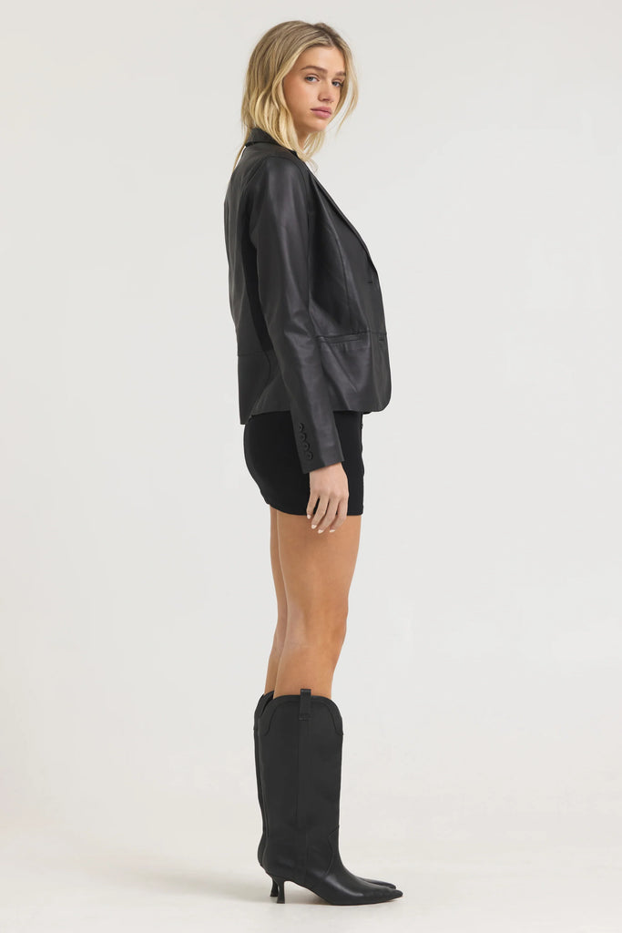 Allison Burnished Leather Jacket