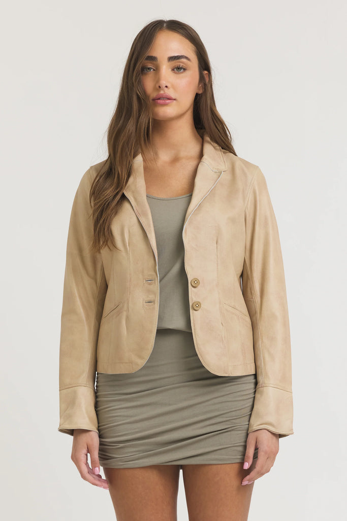 Amelia Patina Leather Jacket