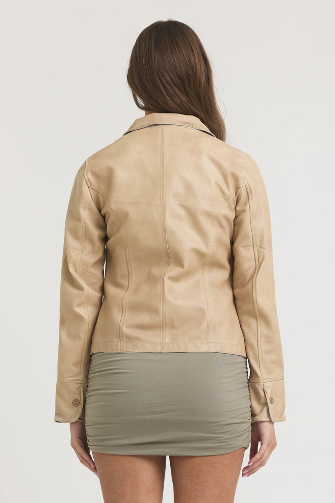 Amelia Patina Leather Jacket