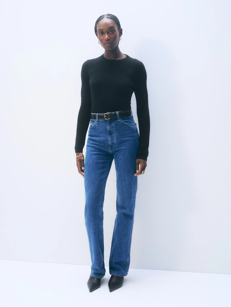 Cashmere Slim Stretch Crewneck