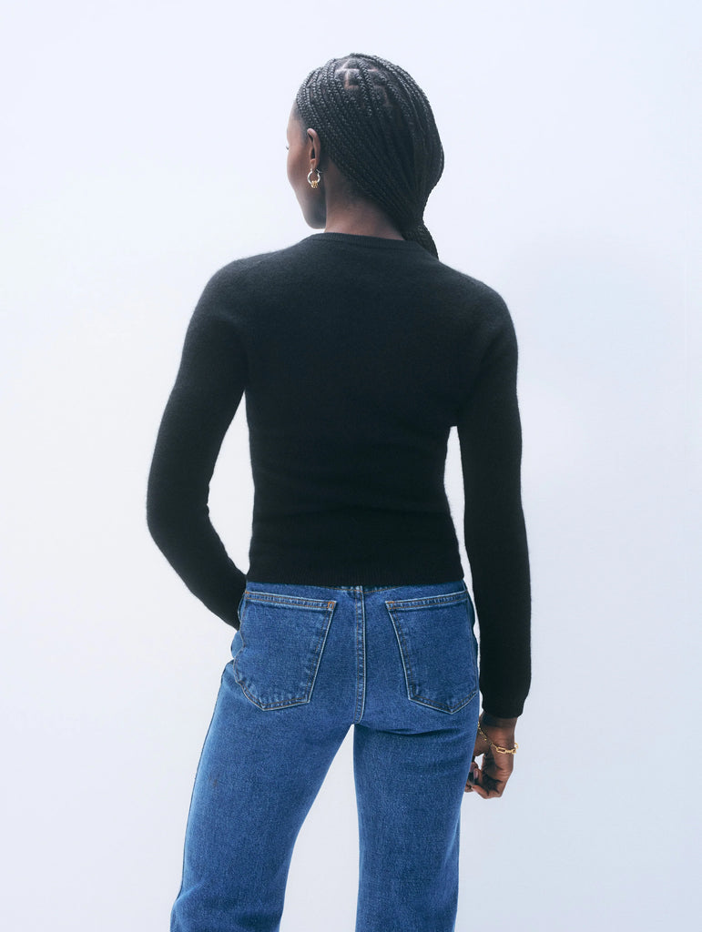 Cashmere Slim Stretch Crewneck