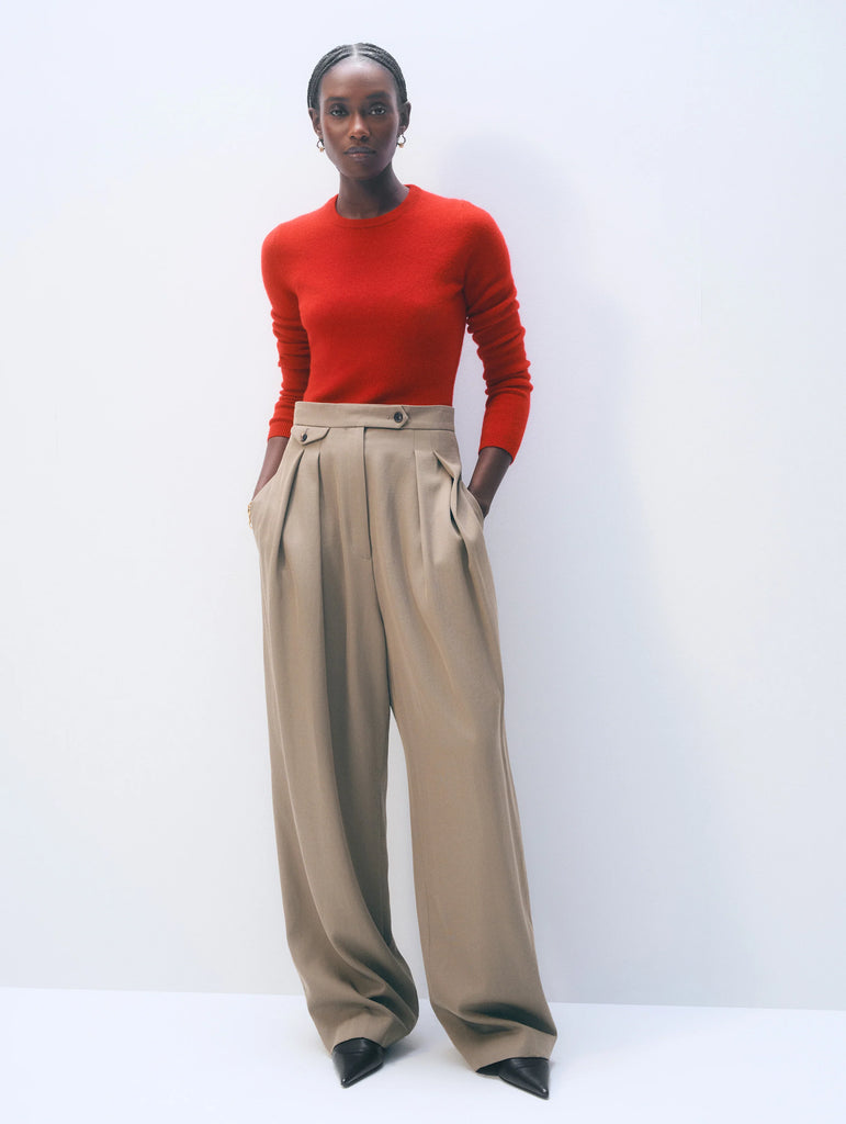 Cashmere Slim Stretch Crewneck