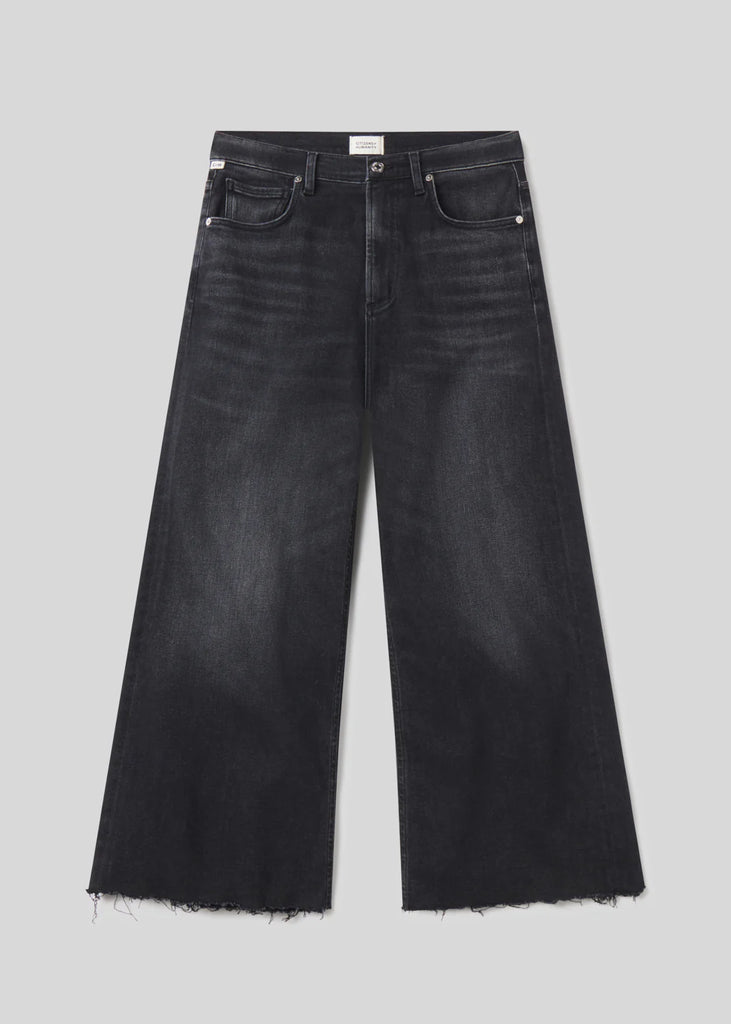 Lyra Wide Leg Crop Raw Hem