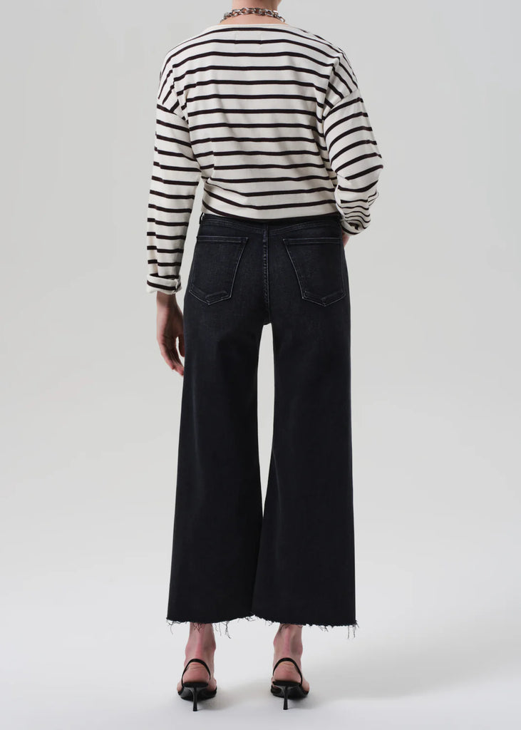 Lyra Wide Leg Crop Raw Hem