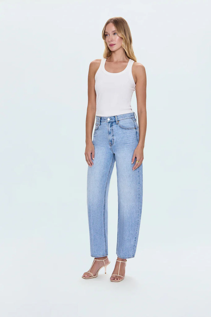 Wes High Rise Barrel Jean