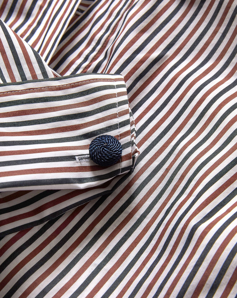 Draymond Striped Cuff-Sleeve Shirt