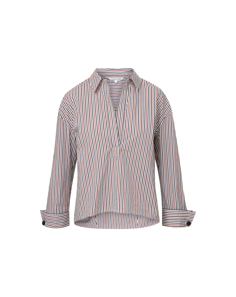 Draymond Striped Cuff-Sleeve Shirt