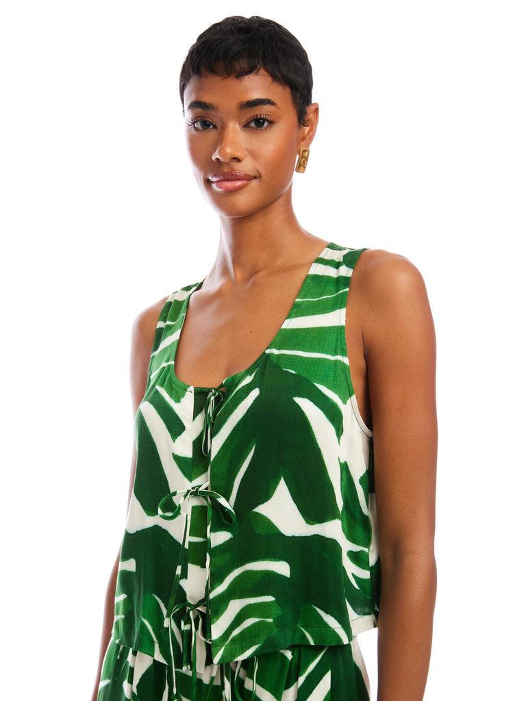 Emery Tie Front Sleeveless Top
