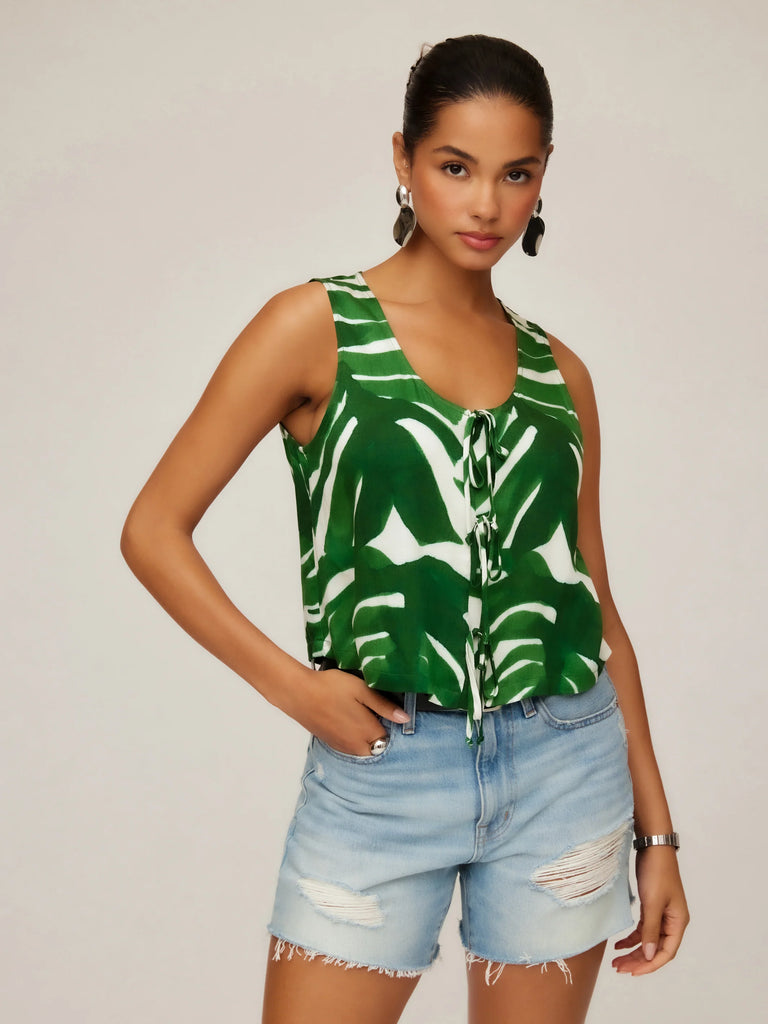 Emery Tie Front Sleeveless Top