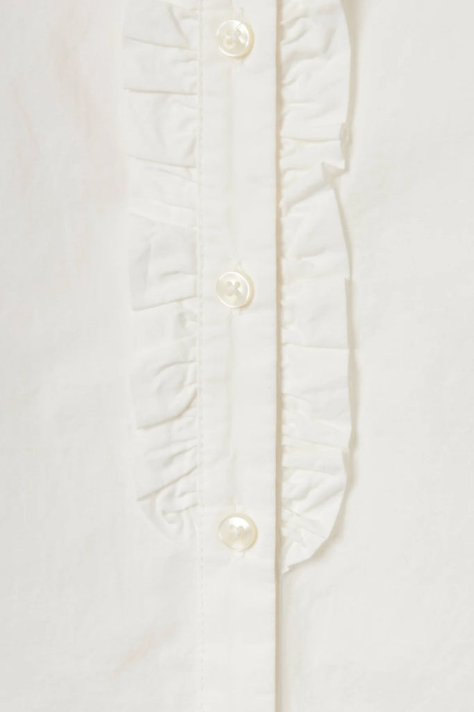 Ava Shirt White Cotton Popplin
