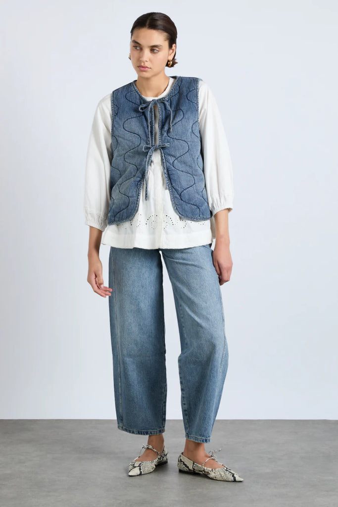 Denim Tilly Gilet- Vintage Wash