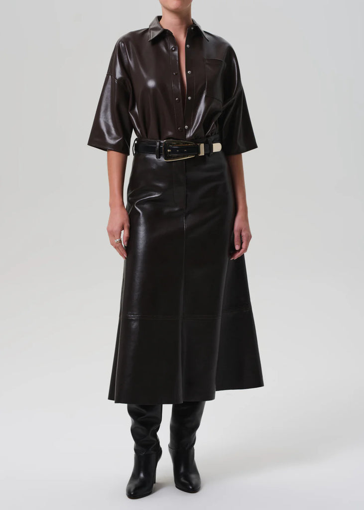 Cassia Leather Skirt