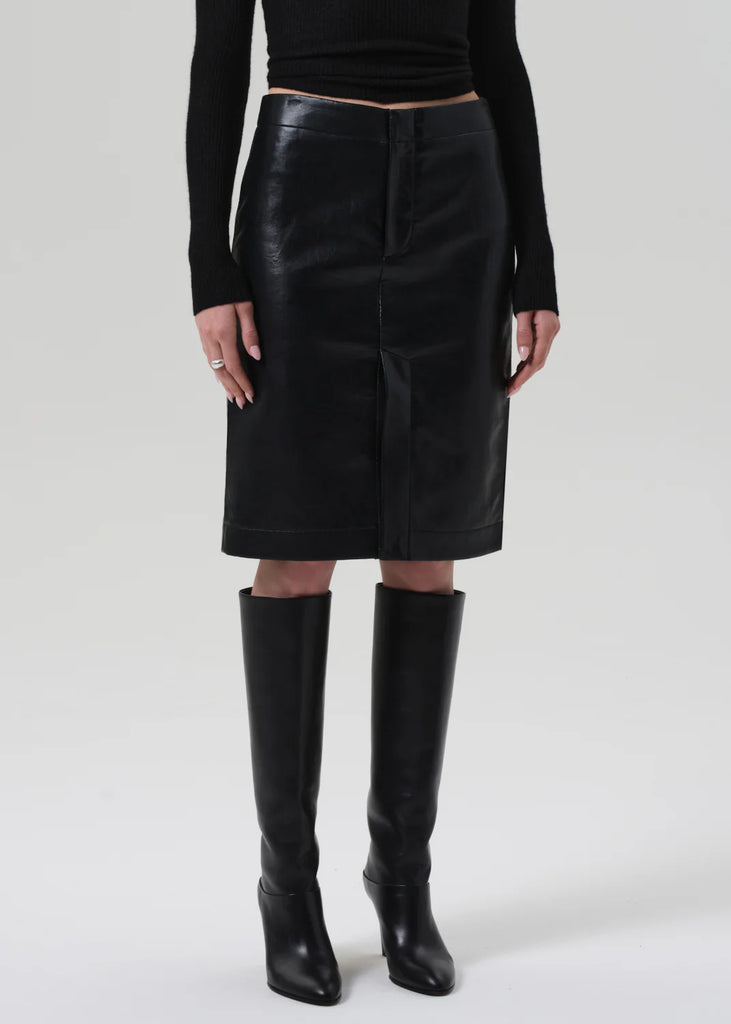 Nara Pencil Skirt Recycled Leather