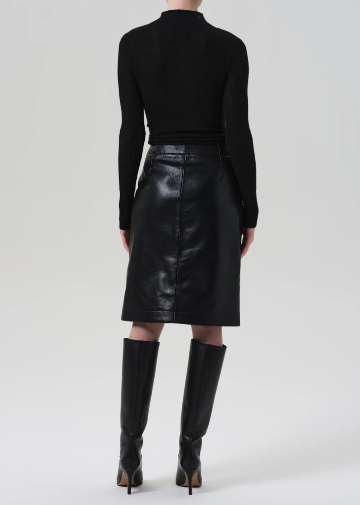 Nara Pencil Skirt Recycled Leather