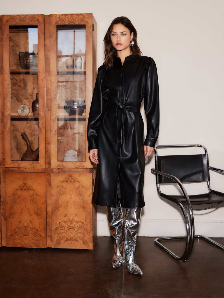 Jennifer Faux Leather Dress