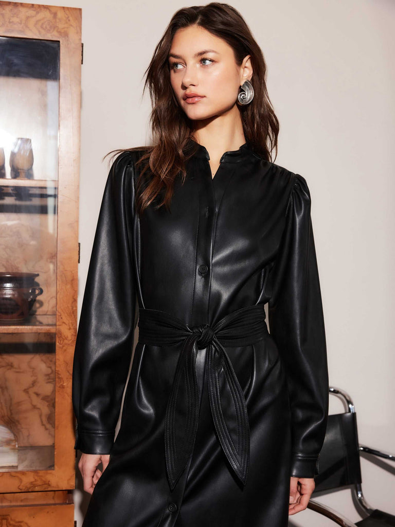 Jennifer Faux Leather Dress