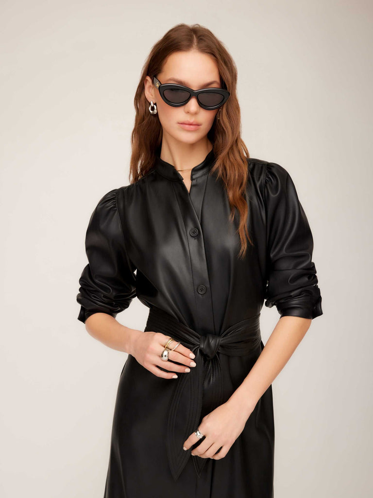 Jennifer Faux Leather Dress