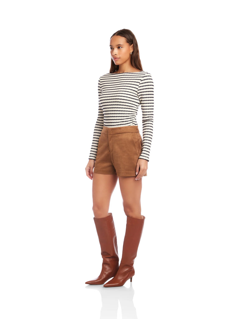 Faux Suede Modern Short