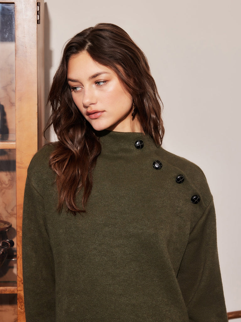 Brenna Mock Neck Dress