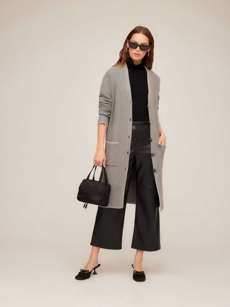Faux Leather Cropped Pants