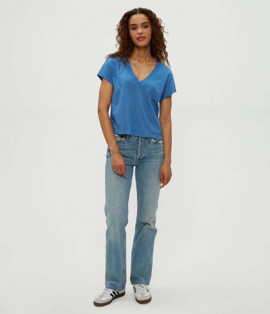 Harlan Cropped V-Neck Tee