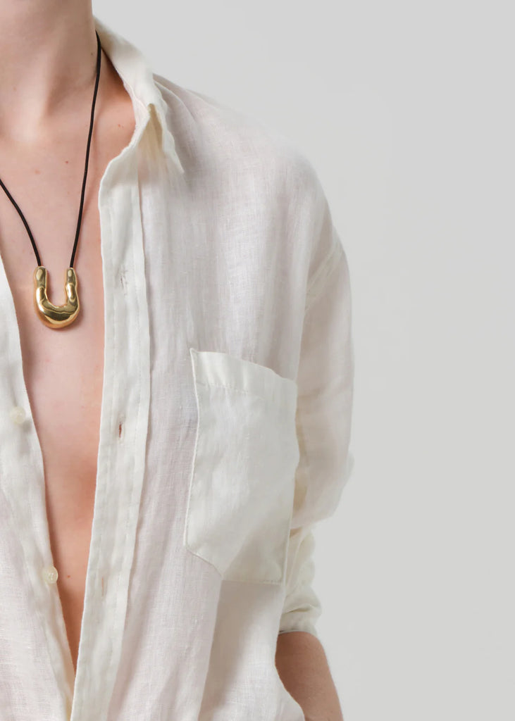 Kayla Shrunken Linen Shirt