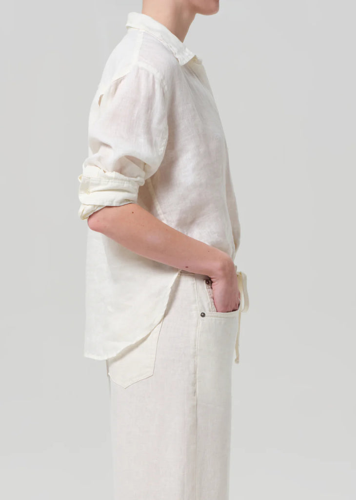 Kayla Shrunken Linen Shirt