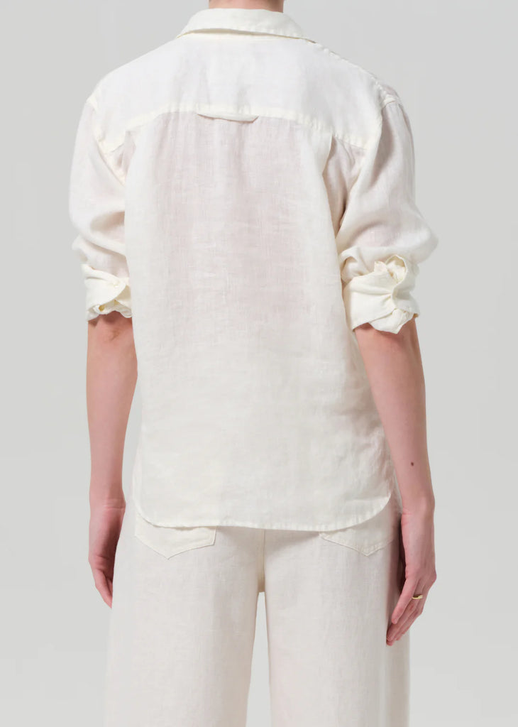 Kayla Shrunken Linen Shirt