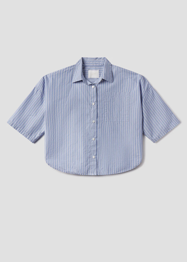 Frances Cropped Cape Button Up