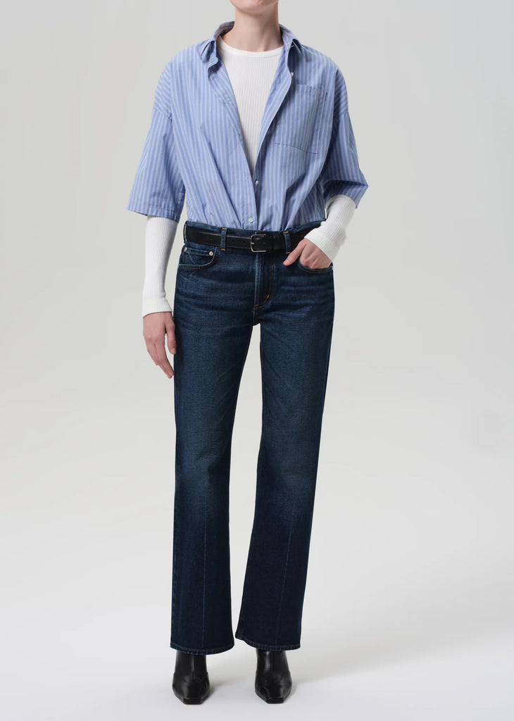 Frances Cropped Cape Button Up