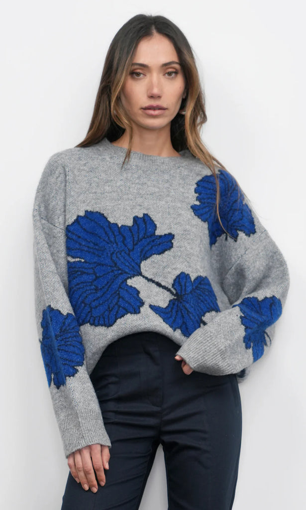 Bennett Intarsia Flower Sweater