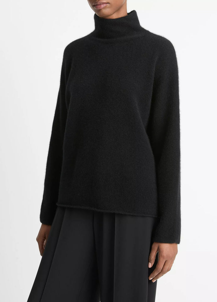 Cashmere Boxy Turtleneck Sweater