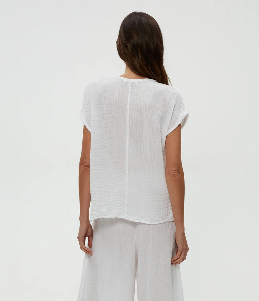 Draya Gauze V-Neck Top