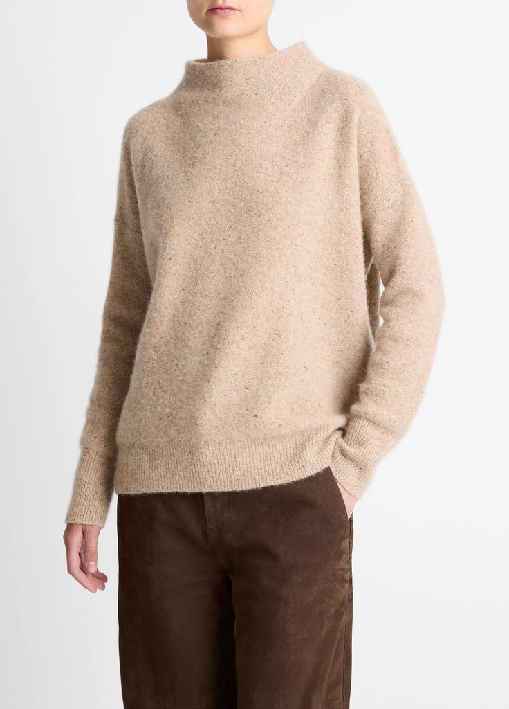 Donegal Cashmere Funnel-Neck Sweater