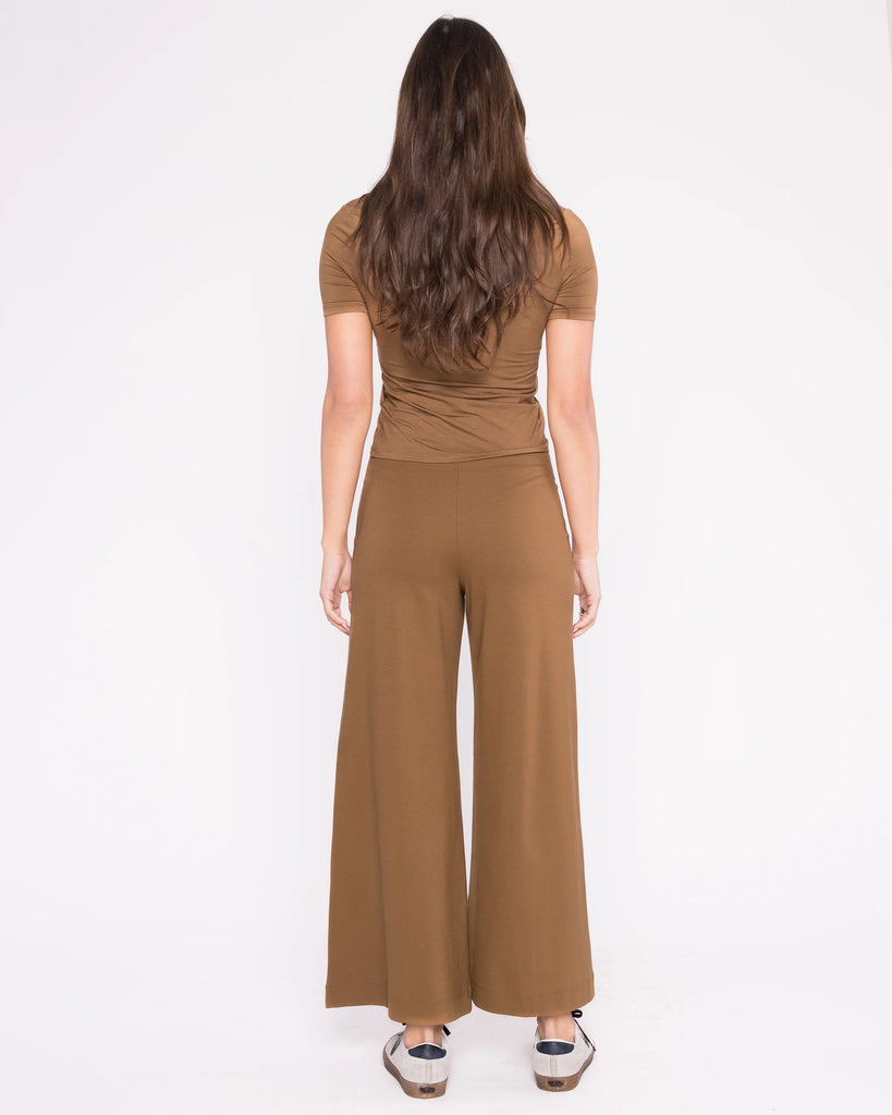 Ponte Knit Wide Leg Pant: Ankle Edit