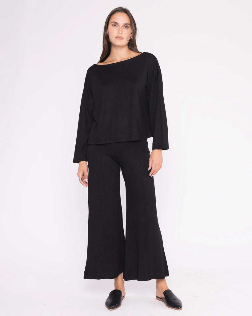 Sweater Knit Wide Leg Pant