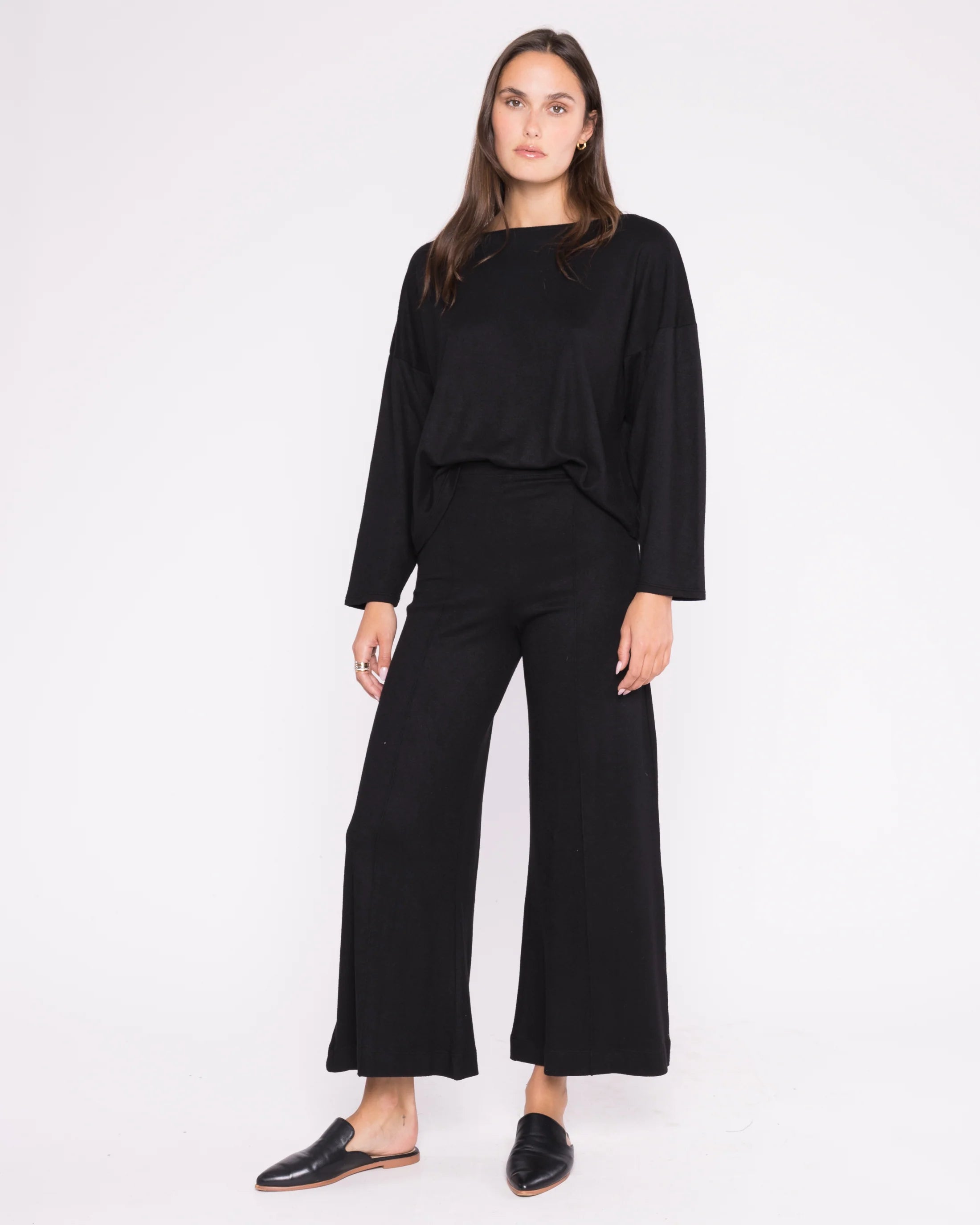 Sweater Knit Wide Leg Pant | Rebecca & Co display picture 1