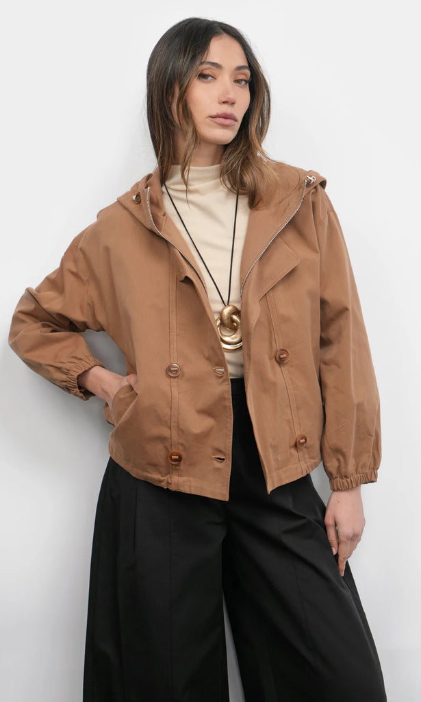 Felix Funnel Neck Hoodie Twill Jacket