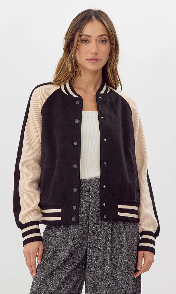 Palmer Two Toned Knit Bomber Jacket