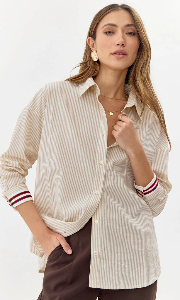 Greta Striped Button Down Shirt