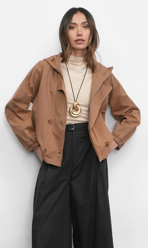 Felix Funnel Neck Hoodie Twill Jacket