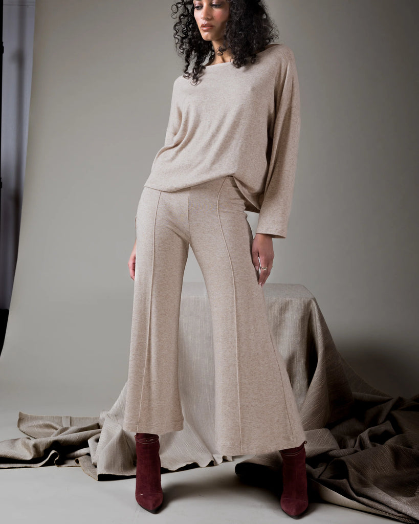 Sweater Knit Wide Leg Pant