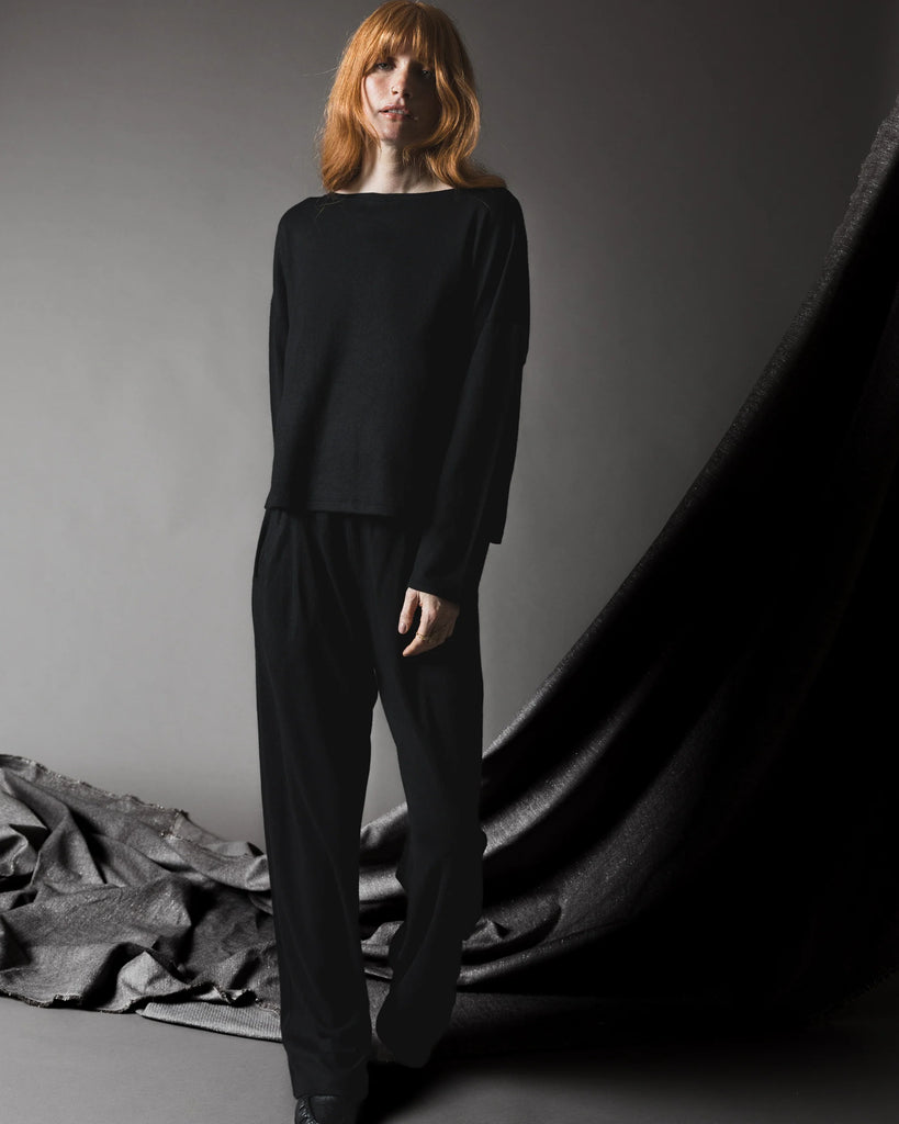 The Sweater Knit Boat Neck Top