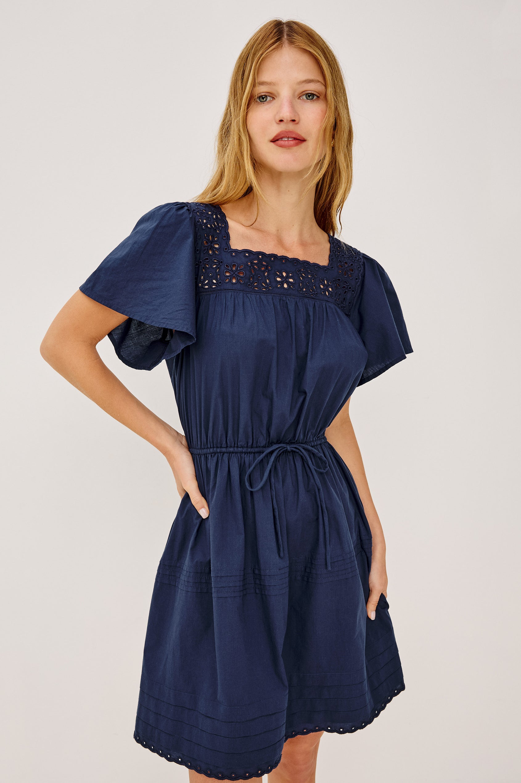 navy blue loose dress Ladies Dresses Navy Loose Dress Navy Blue Linen Cotton Maxi Dress With Pleated Waist And Relaxed