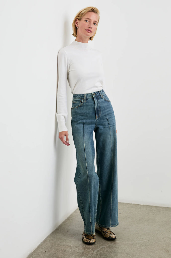 Getty Pintuck Wide Leg Jean