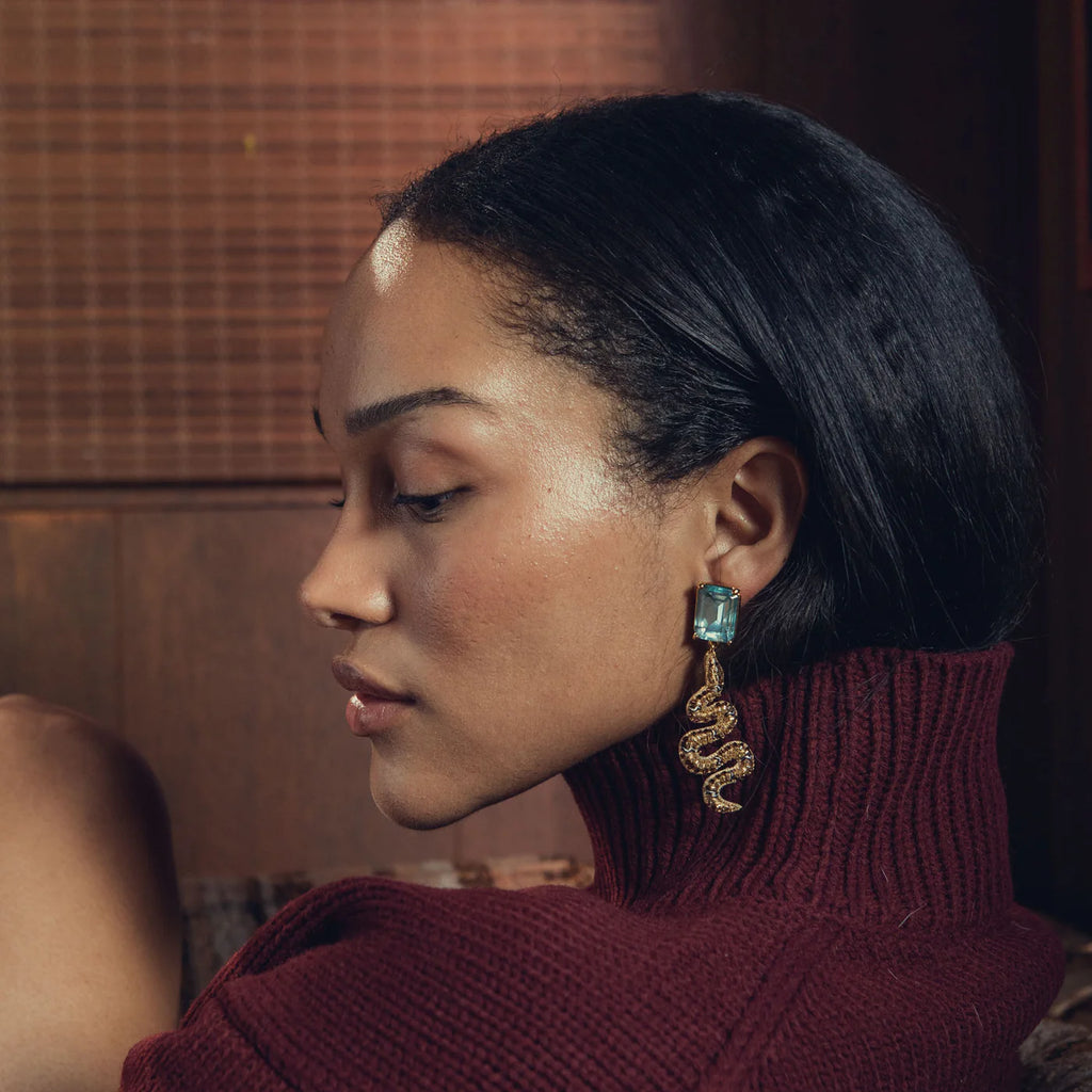 Snake Drop Earrings