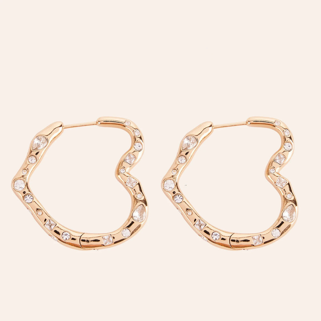 Eros Heart Hoop Earrings